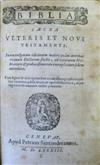 BIBLE IN LATIN.  Biblia sacra veteris et novi testamenti, juxta vulgatam editionem . . . emendata.  1583